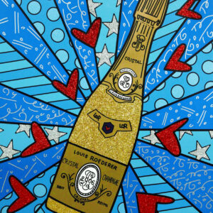 Romero Britto: Pezsgős jókívánság és kaviár álmok (Kék)