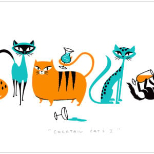 "THE COCKTAIL CATS" Last one in Europe