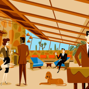 Shag - "THE HARMONIC PERSPECTIVE" - The famed architect, Frank Lloyd Wright's winter home "Taliesin West" 1937